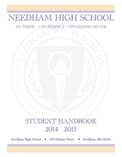 Student Handbook - Needham High School