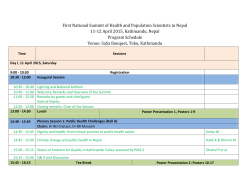 the Programme Schedule