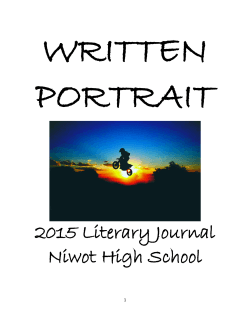 2015 Literary Journal Niwot High School