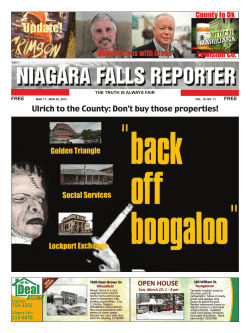 Ulrich to the County - Niagara Falls Reporter