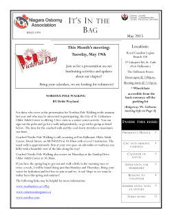 May 2015 Newsletter - Niagara Ostomy Association
