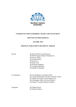 COMMITTEE FOR ENTERPRISE, TRADE AND INVESTMENT