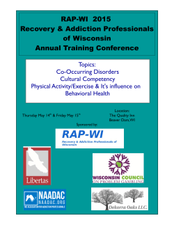 2015 Recovery and Addiction Professionals of Wisconsin
