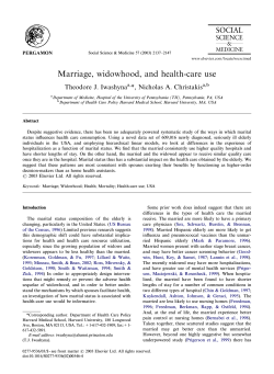 Marriage, widowhood, and health-care use