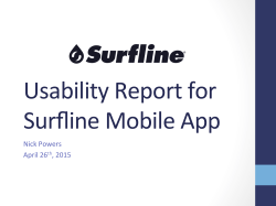 Usability Report for Surfline Mobile App