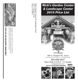 Landscaping Brochure `09 - Nick`s Garden Center & Farm Market