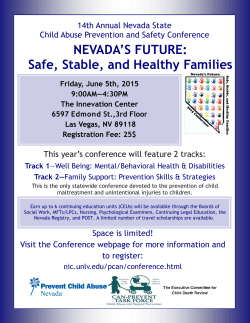 NEVADA`S FUTURE: Safe, Stable, and Healthy Families