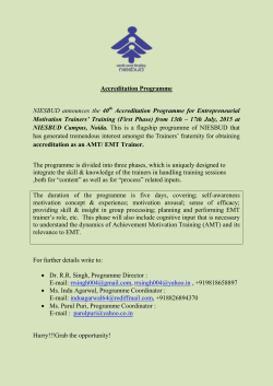 40th Accreditation Programme for Entrepreneurial