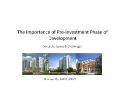 The Importance of Pre-Investment Phase of Development