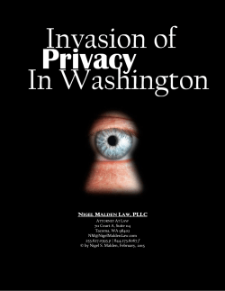 Washington Invasion of Privacy Law