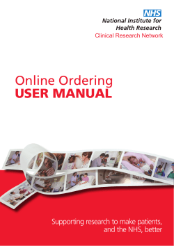 Online Ordering USER MANUAL