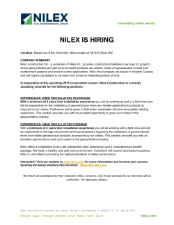 Nilex is Hiring Construction 2015.