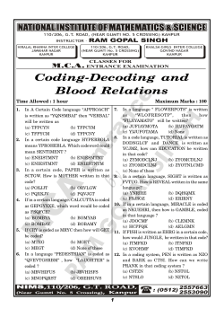 Coding-Decoding and Blood Relations