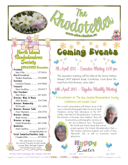 April - North Island Rhododendron Society