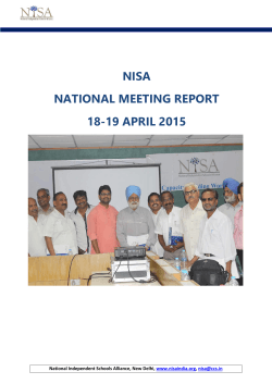 NISA NATIONAL MEETING REPORT 18