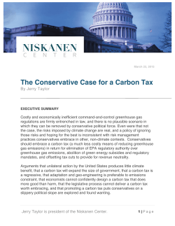 The Conservative Case for a Carbon Tax