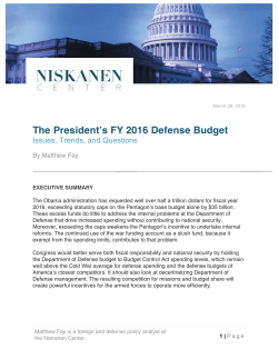 The President`s FY 2016 Defense Budget