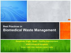 Biomedical Waste Management - Nispana | Innovative Platforms