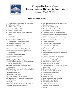 Nisqually Land Trust Conservation Dinner & Auction Saturday