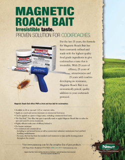 Magnetic Roach Bait Specimen Label / SDS