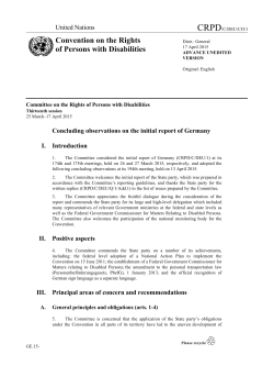 Empfehlungen der UN zur Umsetzung der UN-Konvention