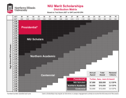 NIU Merit Scholarships Distribution Matrix