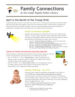 Family Connections at the Cedar Rapids Library