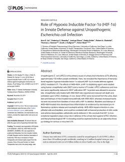 Role of Hypoxia Inducible Factor-1Î± (HIF