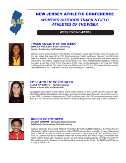 women`s outdoor track & field athletes of the week