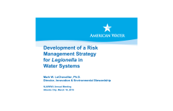 Development of a Risk Management Strategy for Legionella in
