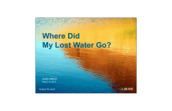 Where Did My Lost Water Go?