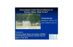 Groundwater Under Direct Influence of Surface Water, What To Do?