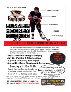 NY Raptors Summer Hockey Clinic.