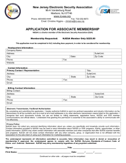Associate Member Application - nj-esa
