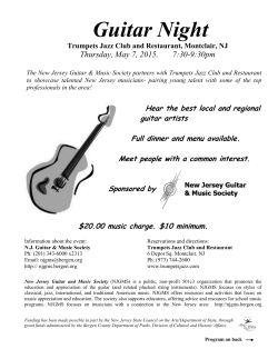 details, musicians, times, etc. - New Jersey Guitar & Music Society