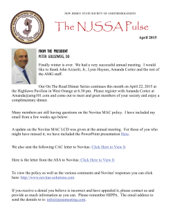 The NJSSA Pulse - New Jersey State Society of Anesthesiologists