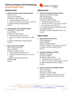 PATH and Diabetes PATH Workshops