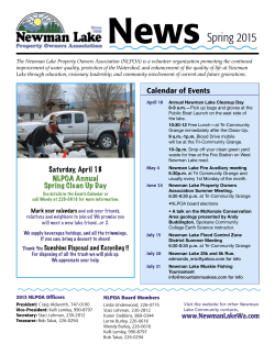 NLPOA News Spring 2015.indd - Newman Lake Flood Control Zone