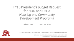 Slides from April 27, 2015 CHCDF briefing on FY16 housing funding