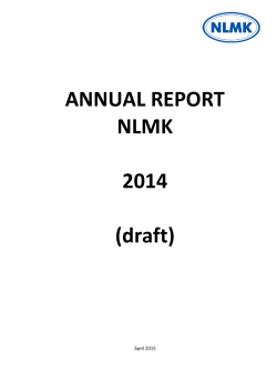 ANNUAL REPORT NLMK 2014 (draft)