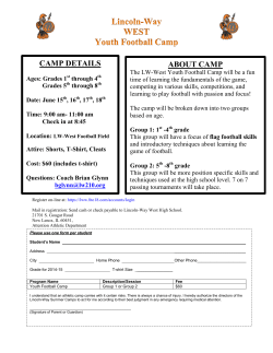 LW West Youth Football Camp