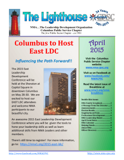 April 2015 Columbus to Host East LDC - NMA