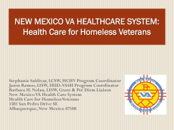 Health Care for Homeless Veterans