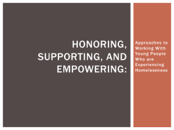 Honoring, Supporting, and Empowering: