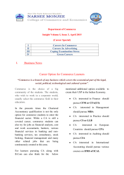I. Business News Career Option for Commerce Learners