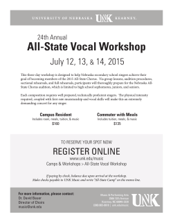 All-State Vocal Workshop flyer