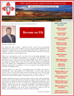 news from around the state - New Mexico Elks Association