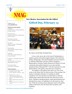 Gifted Day, February 23 - New Mexico Association for the Gifted