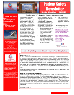 Patient Safety Newsletter - New Mexico Hospital Association
