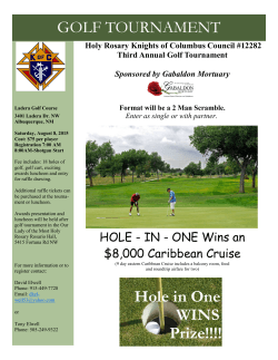 GOLF TOURNAMENT Hole in One WINS Prize!!!!